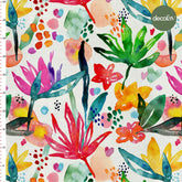 Colorful Watercolor Leaf Patterned Digital Printed Fabric